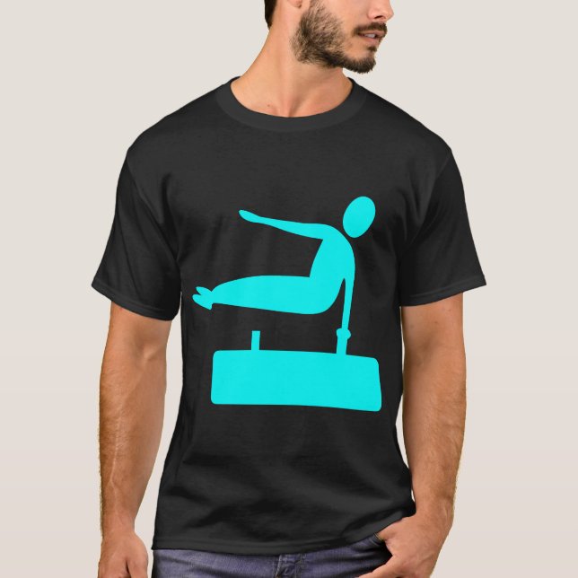 Vaulting Figur - Cyan T-shirt (Framsida)