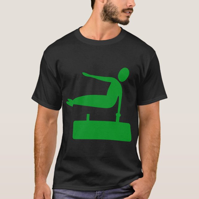 Vaulting Figur - Grass Grönt Tee Shirt (Framsida)