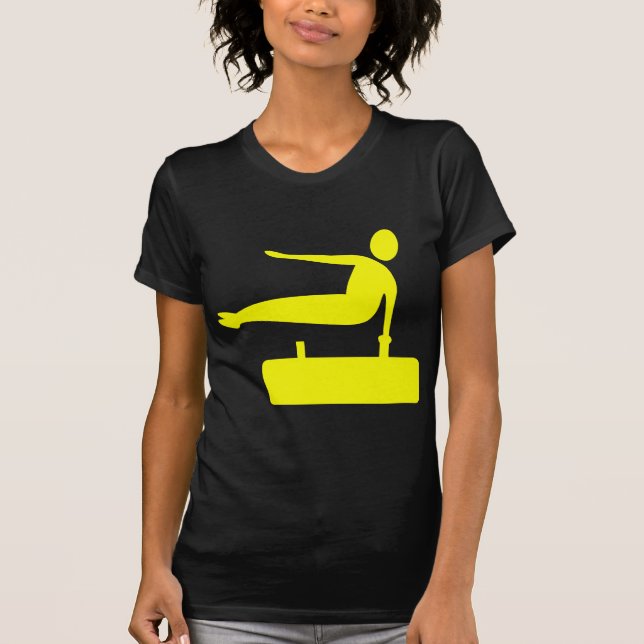 Vaulting Figur - Gult Tee Shirt (Framsida)