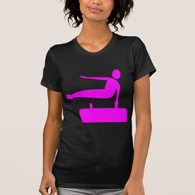 Vaulting Figur - Magenta T Shirt (Framsida)