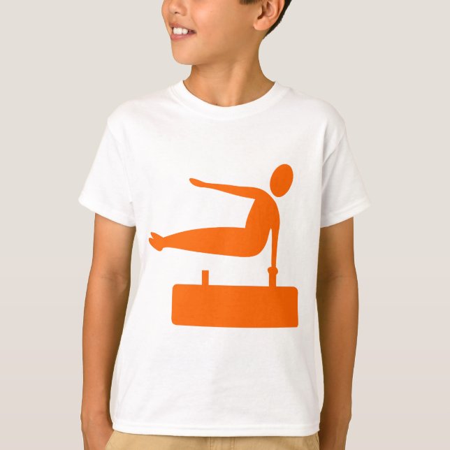 Vaulting Figur - Orange Tee Shirt (Framsida)