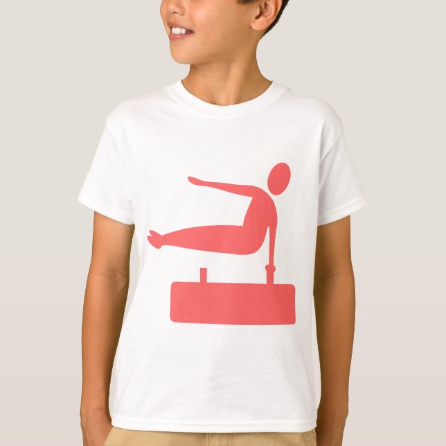Vaulting Figur - Tropisk Rosa T-shirt (Framsida)