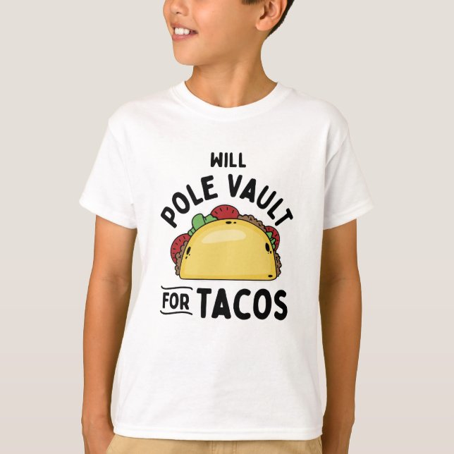 Vaulting-pole-valv för Tacos T Shirt (Framsida)