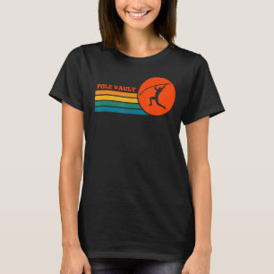 Vaulting Retro Vau för Vaulting-Idrottsman för vin T Shirt