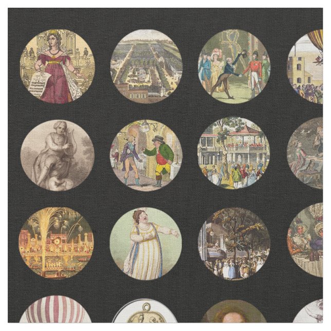 Vauxhall Garden Fabric Circles Tyg (Närbild)