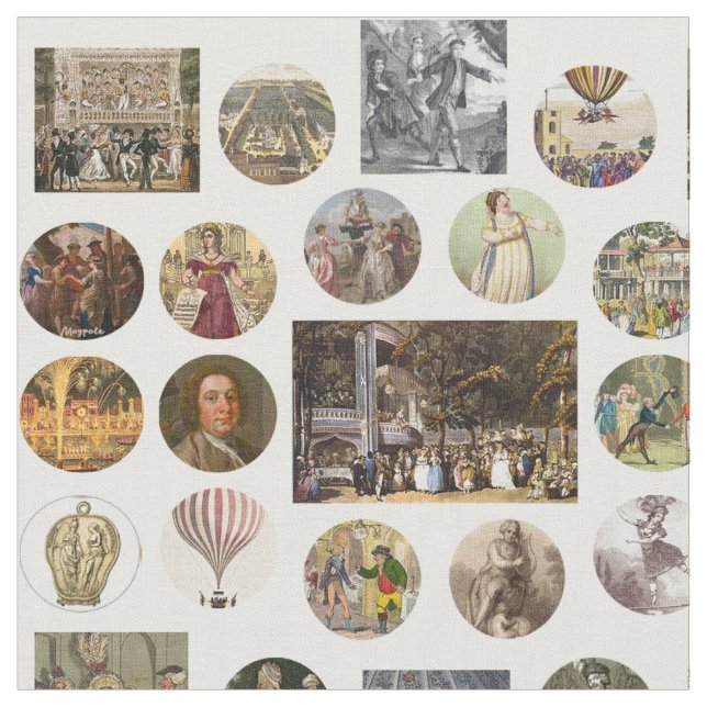Vauxhall Gardens Fabric (större Bilder) Tyg (Närbild)