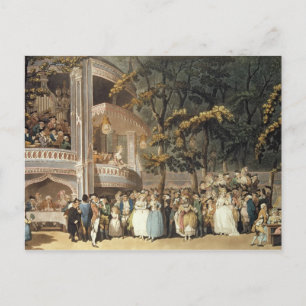 Vauxhall Gardens från Ackermann's Vykort