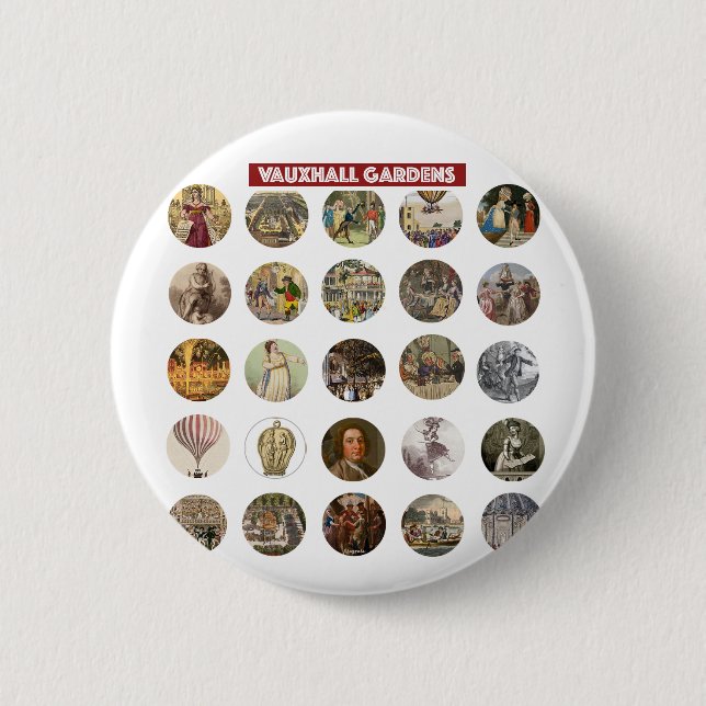 Vauxhall Gardens Round Button Knapp (Framsida)