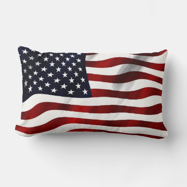 Väv Amerikanska Flagga Dekorativ kudde (Framsida)