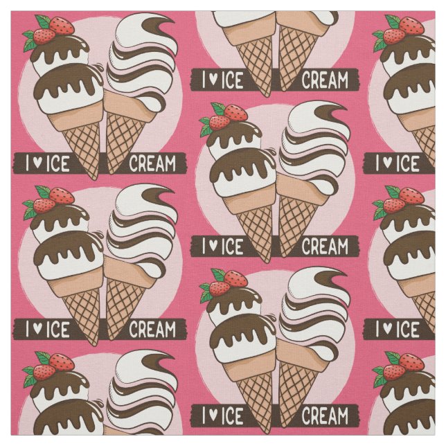Väv av anpassningsbar färg Ice Cream Älskare Tyg (Provkarta)