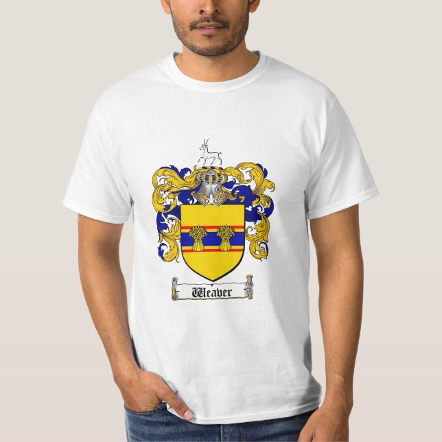 Vävarefamiljvapensköld - vävarevapensköld t-shirt (Framsida)