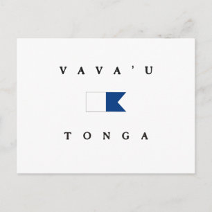 Vava'u Tonga Alpha Dive Flagga Vykort