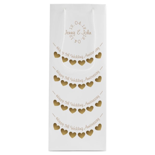 Vävd 5:e bröllop-årsjubileumsväska (Framsidan)