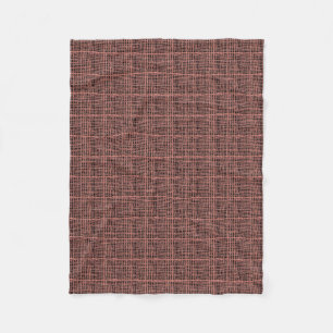 Vävd grafisk Burlap stränger persikan Fleecefilt