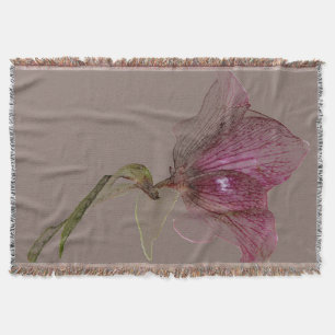 Vävd Hellebore för design för kastfiltblomma Mysfilt