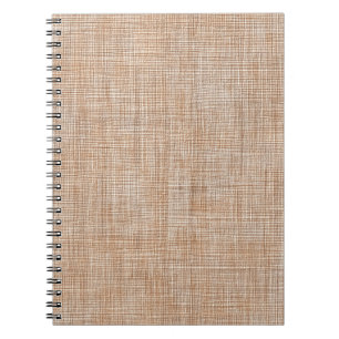 Vävd linnetextur i varmt naturligt beige anteckningsbok