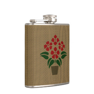 Vävd Poinsettia Fickplunta