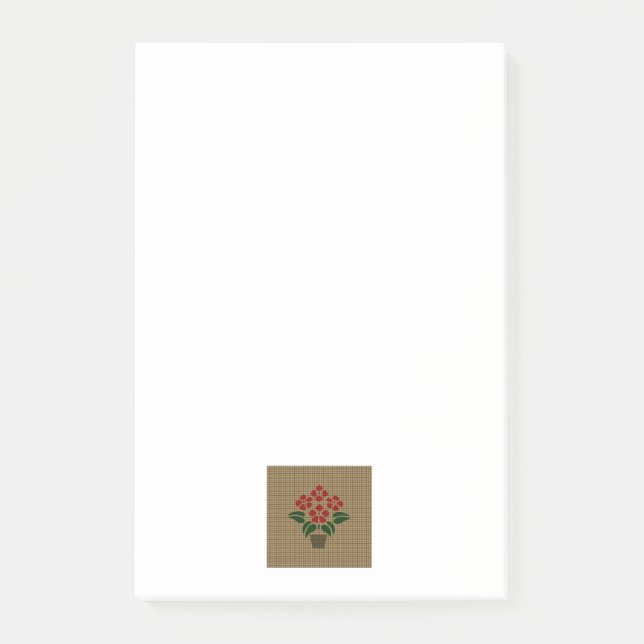 Vävd Poinsettia Post-it Block (Framsida)