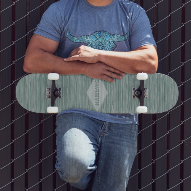 Vävd projektionsritad Grönt HAMbWG Skateboard (Utomhus 3)
