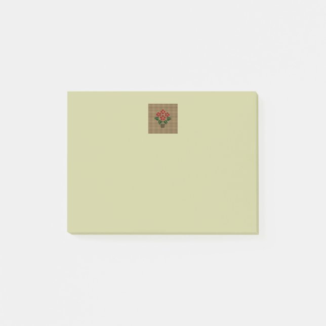 Vävd röd julstjärna post-it block (Framsida)