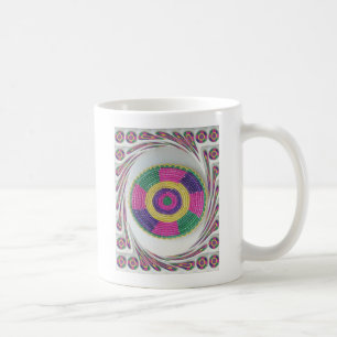 Vävd svartlistning kaffemugg