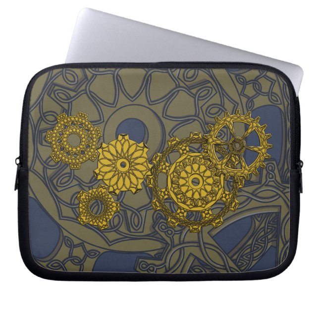 Vävd urklocka laptop-fodral laptop sleeve (Framsidan)