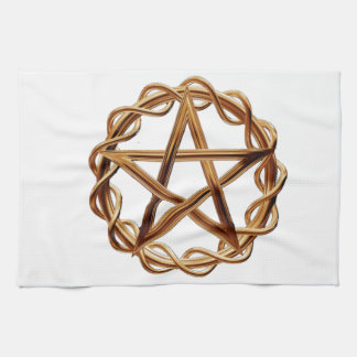 Vävd Wicca-pentagram Kökshandduk