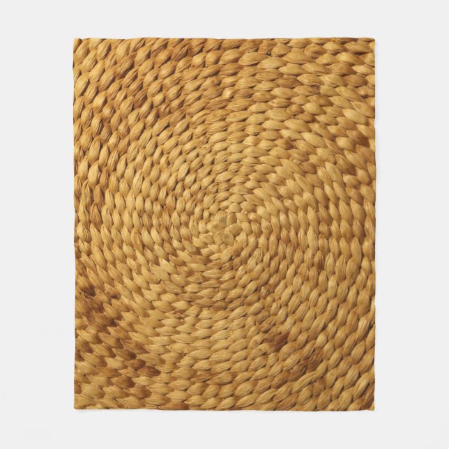 Vävda bröst: Texturerad brun äkthet Fleecefilt (Framsidan)