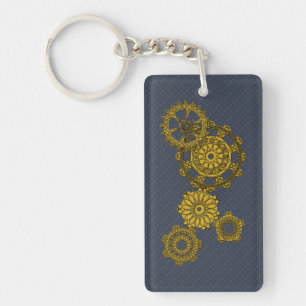 Vävda Clockwork Acrylic Keychain