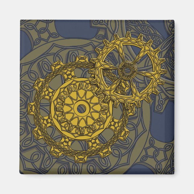 Vävda Clockwork Magnet (Framsidan)