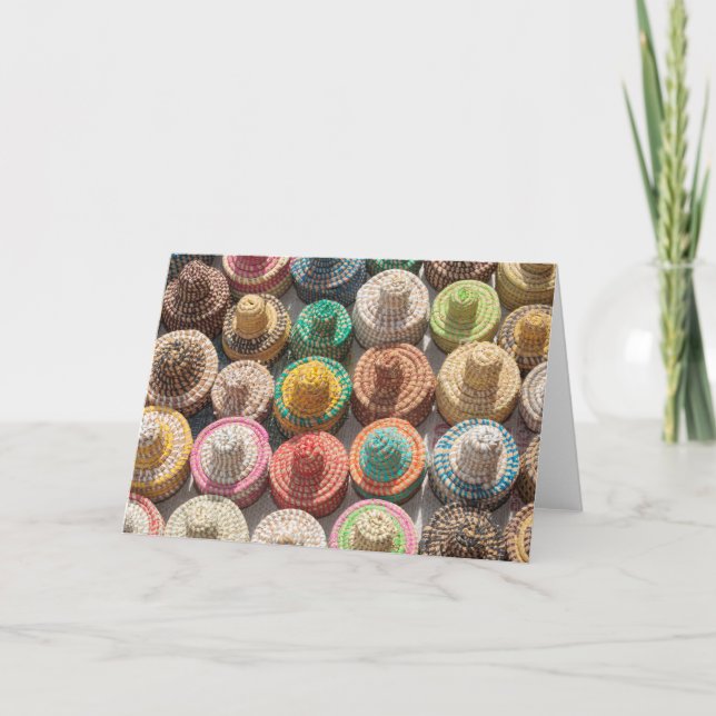 Vävda hattar kort (Framsida)