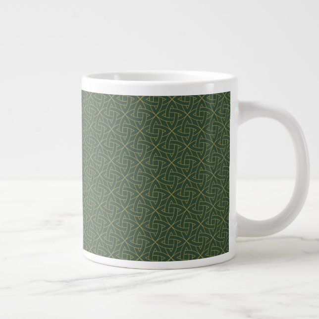 Vävda keltiska Knot Mönster Jumbo Mugg (Höger)