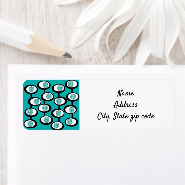 Vävda Ovaler Returadress Etikett (Insitu)