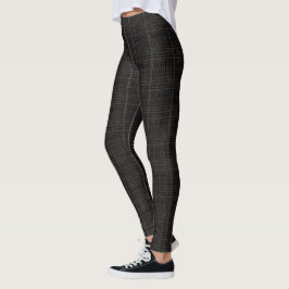 Vävda svartvit grafik leggings