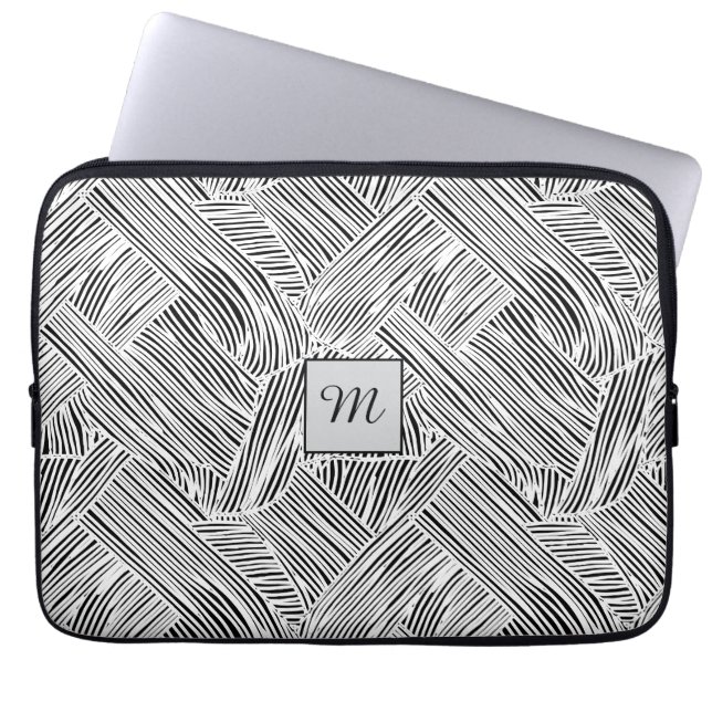 Vävmönster designkonst  laptop fodral (Framsidan)