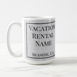 Vävn Linen Grått Airbnb Vacation Rental Beach Kaffemugg