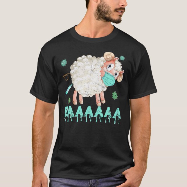 Vävnad av får- eller fårköttsmask t shirt (Framsida)