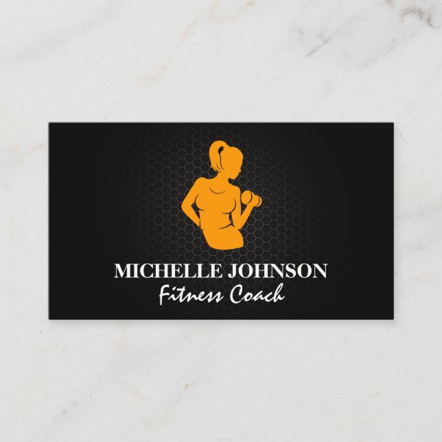 Vävnad av kvinnans kurva | Carbon Metall Visitkort (Framsida)