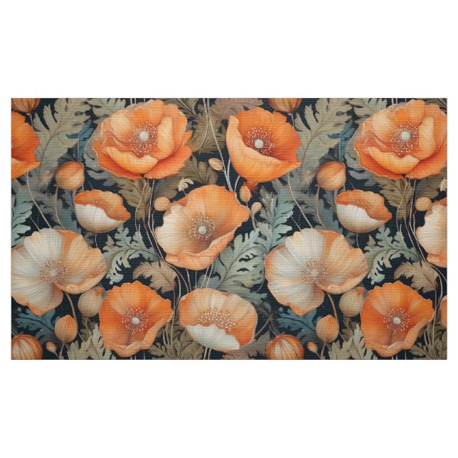 Vävnad av persikopoppor med antik vintage tyg (Fat Quarter)