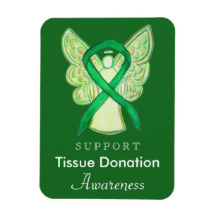 Vävnadsdonationsmedvetande Ribbon Angel Magnet