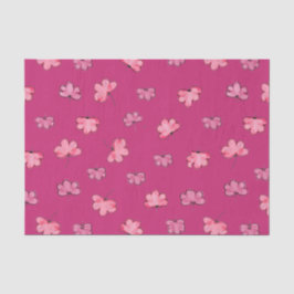 Vävnadsmaterial för Rosa Blommigt