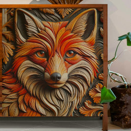 Vävnadspapper av trä Fox Decoupage