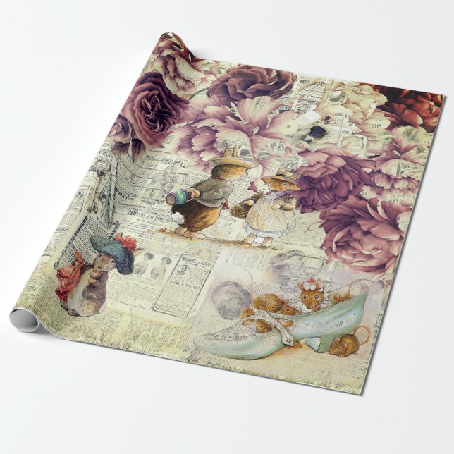 Vävnadspapper (samling 6) presentpapper (Utrullad)