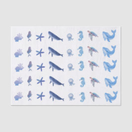 Vävnadspapper - sjöjungfru av havet