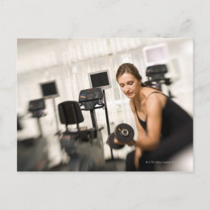 Vävnadsvikter i gym 2 för kvinnor vykort