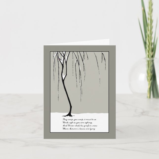 VävnadWillow Sympathy Card Kort (Framsida)