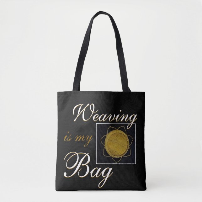 Vävning är min Basket Tygkasse (Framsida)