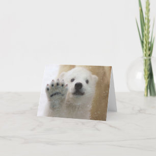 Vävning av Polarna Bear Unge Helgkort