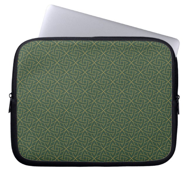 Vävt Celtic fnurramönster Laptop Fodral (Framsidan)