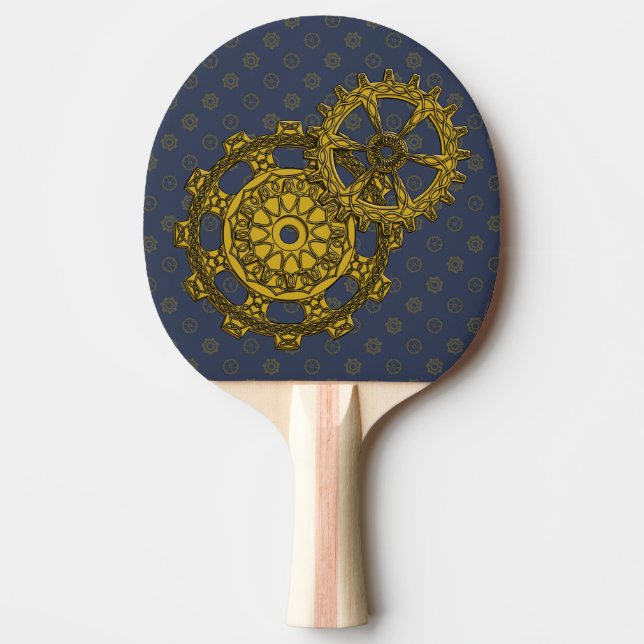 Vävt Clockwork Ping Pong Paddle Pingisracket (Framsidan)
